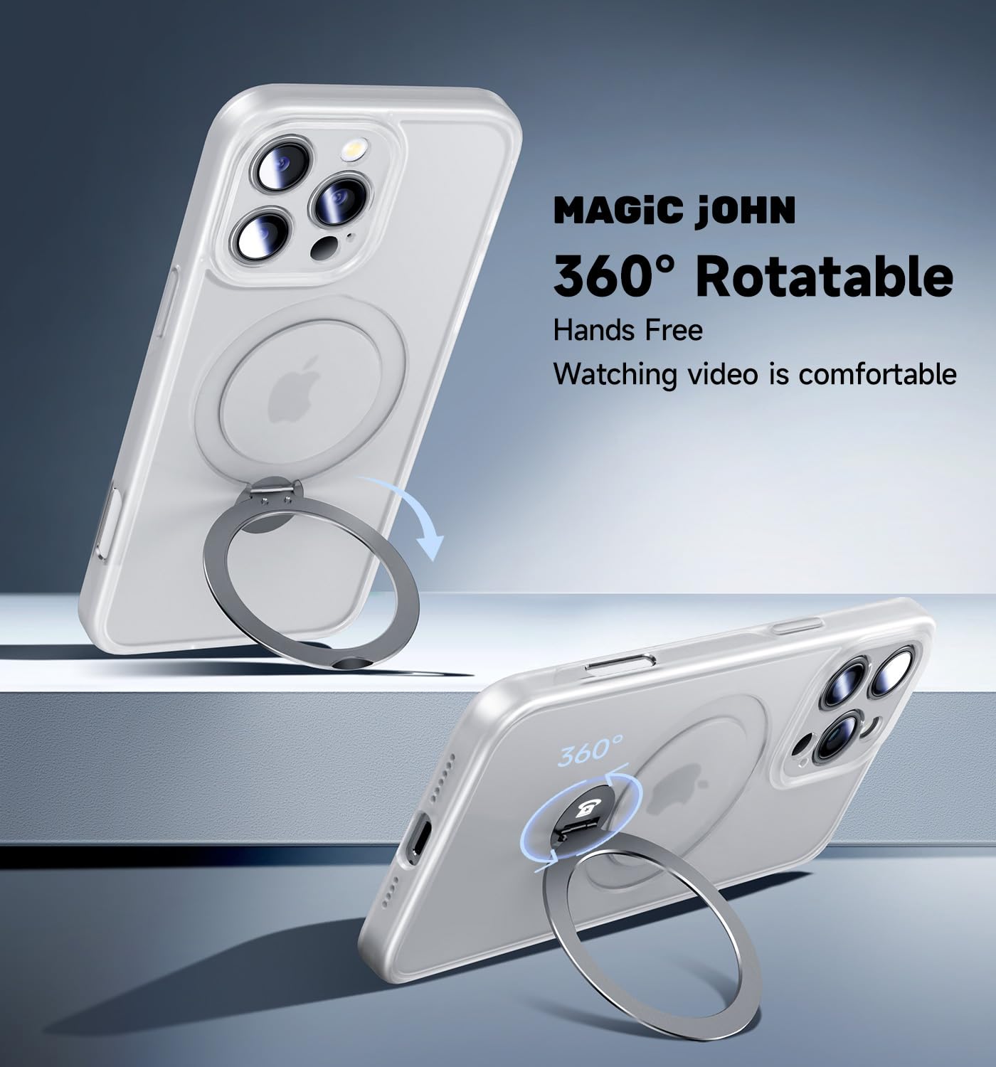 MAGIC JOHN for iPhone 16 Pro Max Case [Compatible with Magnetic